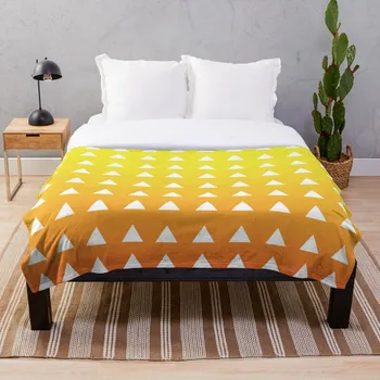 

Zenitsu s Pattern Throw Blanket Soft Sherpa Blanket Bed Sheet Single Knee Blanket Office Nap Blanket