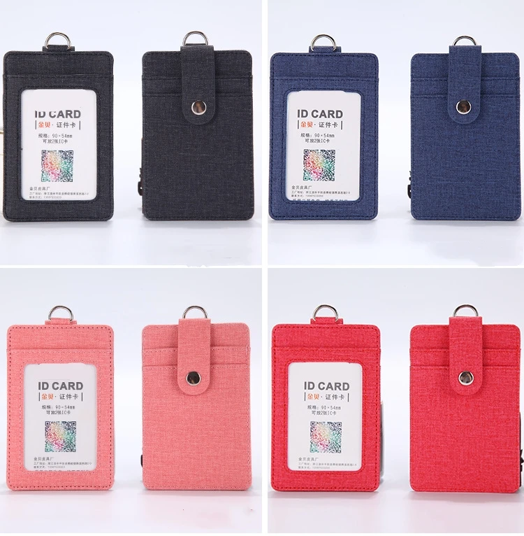 1pc mujeres hombres tela tarjetero para tarjetas de crédito bancarias funda de credencial de identificación tarjeta de identificación de estudiante titular accesorios de oficina