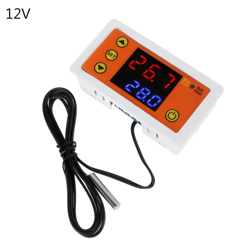 AC110V-220V DC12V термостат отопления охлаждения регулятор температуры с зуммером 83XA - Цвет: Оранжевый