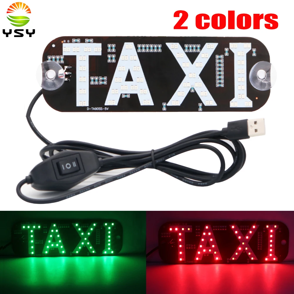 Ysy 50 Pz Nuovo Taxi Con Usb 2 Colori Pannello Taxi Libre Segnale Luminoso Parabrezza Indicatore Cabina Lampada Interna Lampada Parabrezza Dc5V