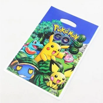 

100pcs/lot Pikachu Theme Plastic Loot Bags Kids Favors Pokemon Go Gifts Bags Birthday Party Decorate Baby Shower Events Supplies