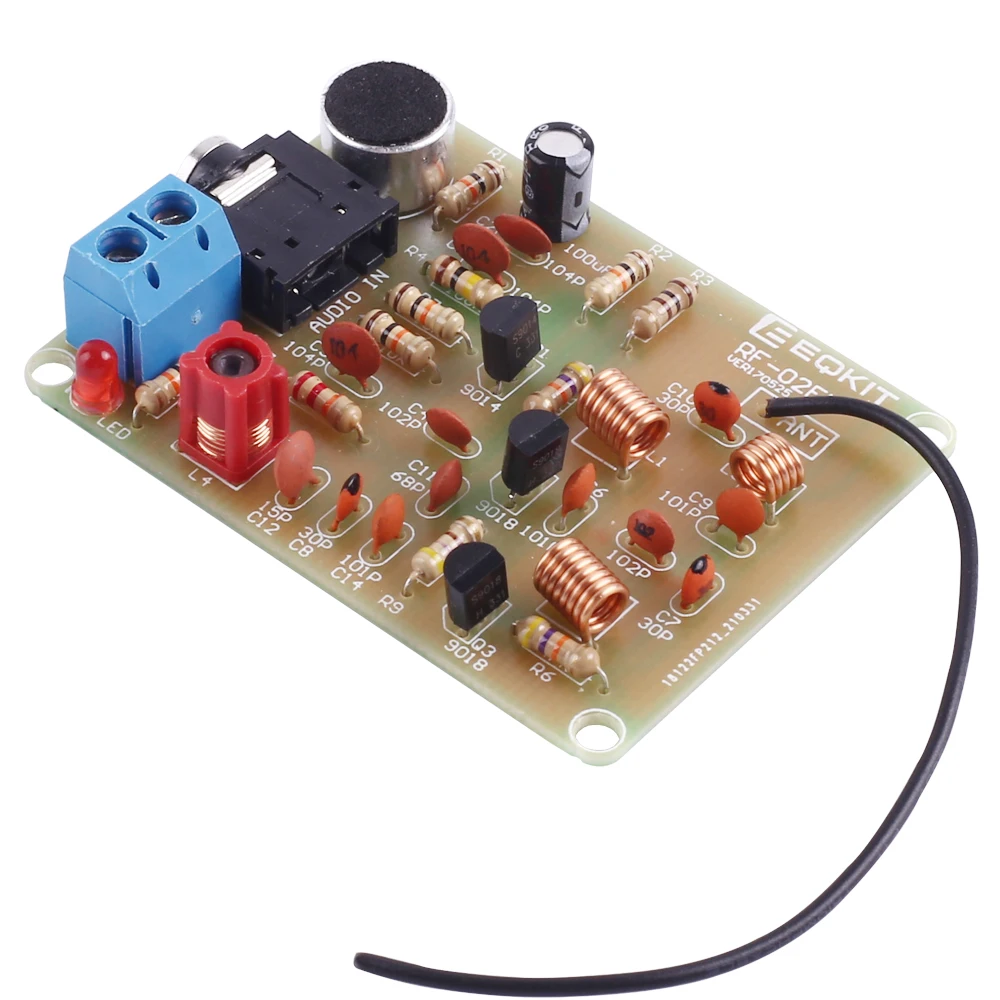 DC 36V FM Radio Transmitter DIY Kit 88108MHz Frequency Modulation Wireless Microphone FM
