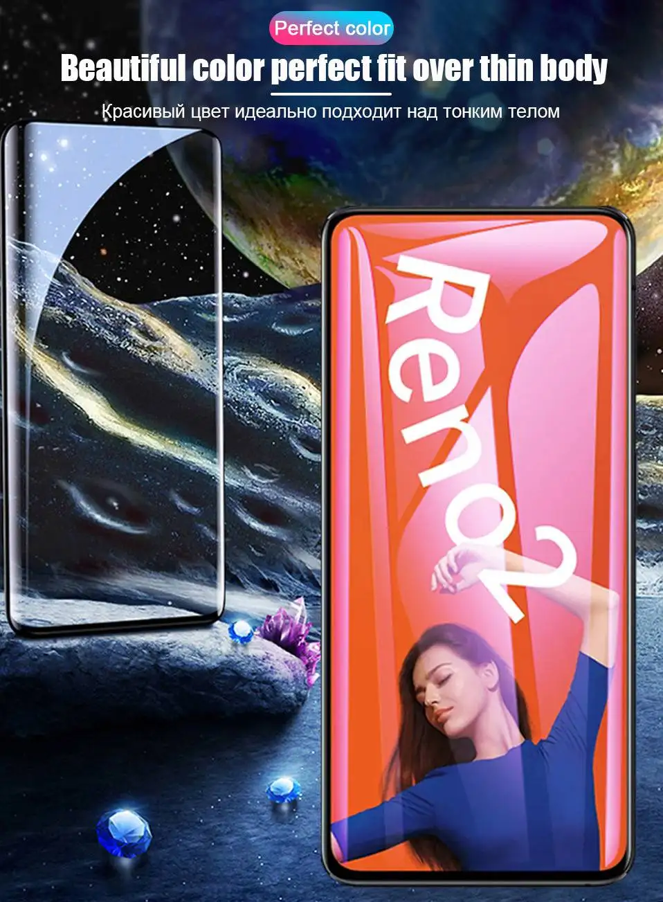 6D Tempered Glass for OPPO Reno 2 Reno2 Z Screen Protective Full Cover Glass for OPPO Realme 3 5 Pro X Q C1 C2 A9-2020 AX5S film (1)