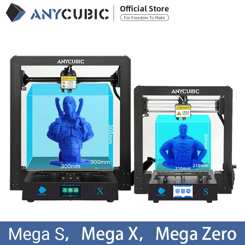 ANYCUBIC I3 Мега мега S ноль X 3D принтеры комплект широкоформатной печати размера плюс