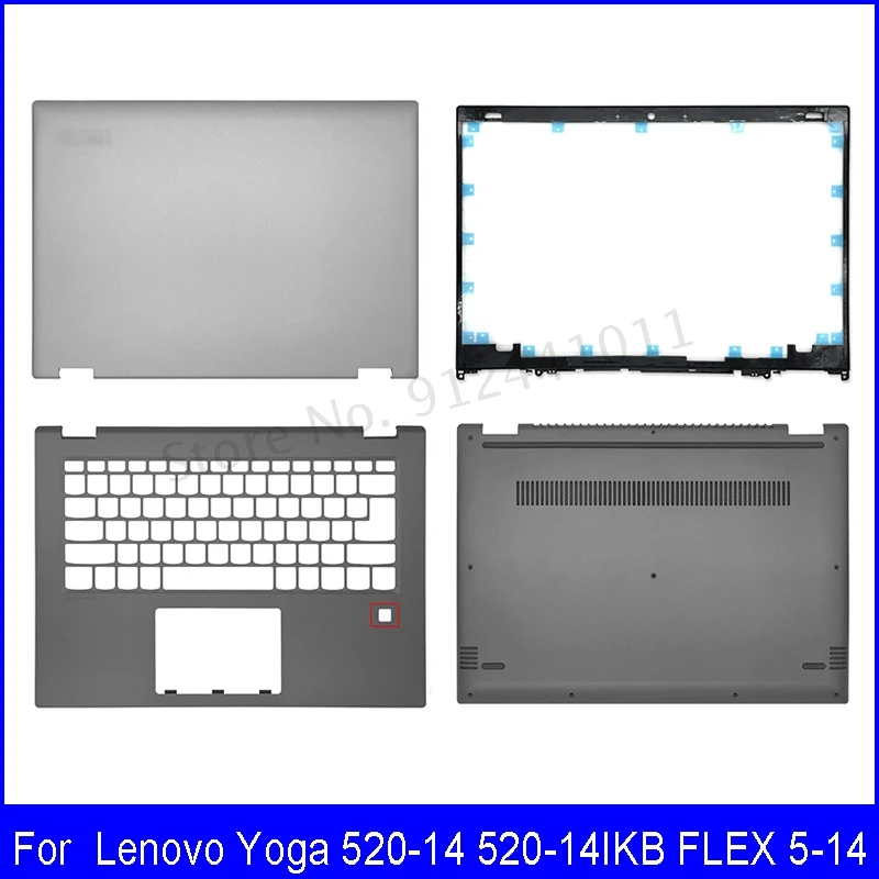 designer laptop bags for women NEW LCD Back Cover For Lenovo Yoga 520-14 520-14IKB FLEX 5-14 Front Bezel Palmrest Bottom Case Laptop A B C D Cover Gray hard shell laptop case