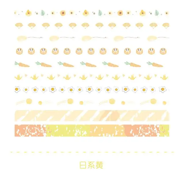 10 pcs/lot Decorative Retro pattern Slim Washi Tape Set Japanese Paper Stickers Scrapbooking Adhesive Washitape Stationary - Цвет: 5
