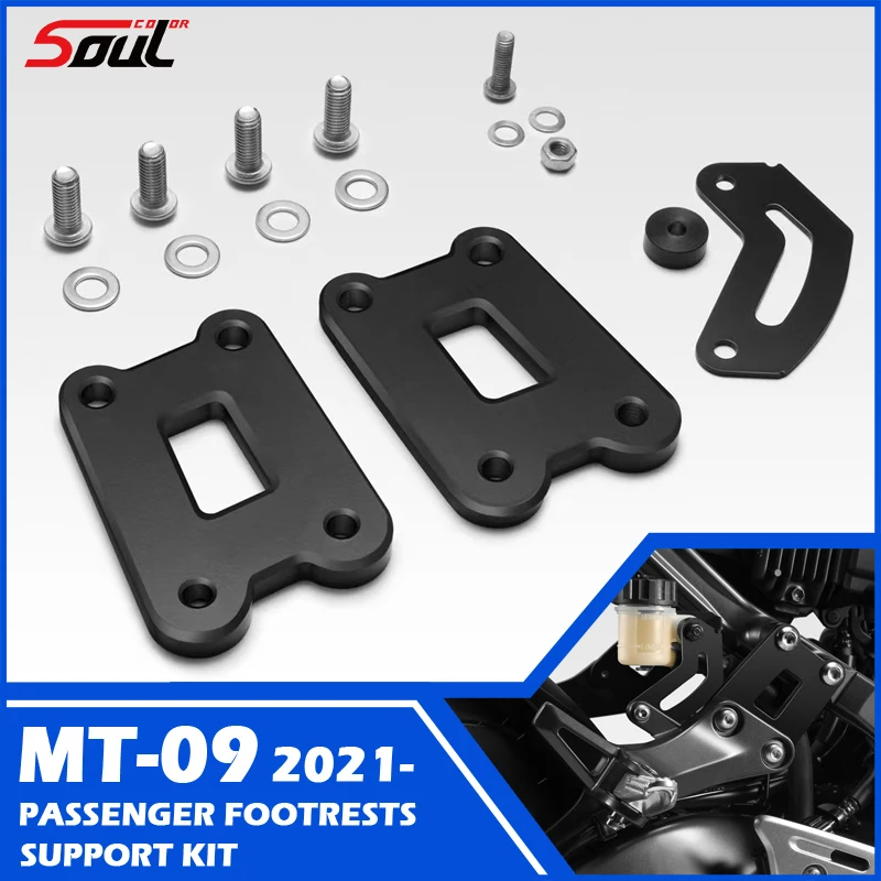 Motorcycle Evo Passenger Footrests Supports Kit Rear Pedal Lowering Kit Fit For Yamaha Mt09 2021