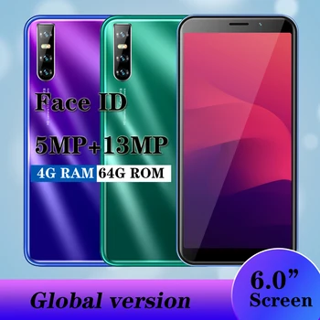 

A30 face ID unlocked celulars quad core android mobile phones Global version 3G 4G RAM 64G ROM smartphones 5MP+13MP 6.0 inch