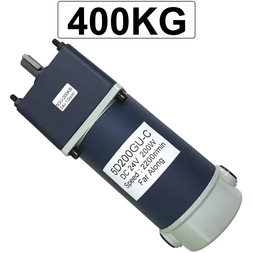 US $120.85 Powerful 200W Micro Electric DC Geared Motor 12V 24V High Torque Low Speed 10 To 600RPM DC Motors Adjustable Speed Reversed