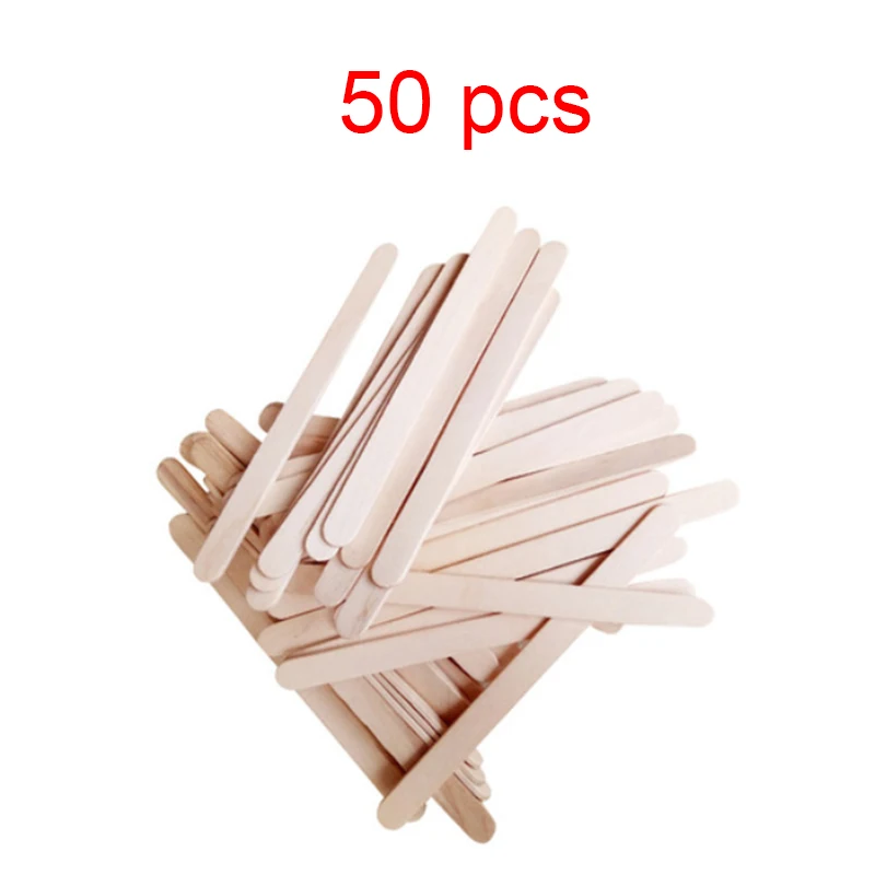 50pcs Wooden stick 4 силиконовые полости для заморозки мороженого формы конфеты бар делая инструмент сок формы для мороженого детей поп лоток для мороженого на палочке льда производитель кубиков - Цвет: 50pcs Wooden stick