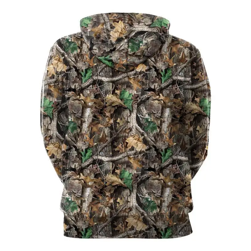 Spring And Autumn Maple Leaves Camouflage 3D Hoodies Men Women Outdoor Fishing Camping Hunting Clothing Unisex Hooded Coats Tops