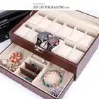 12 слотов коробка для часов мужские часы Органайзер из искусственной кожи чехол с ювелирным ящиком для хранения и дисплей коричневый - 6