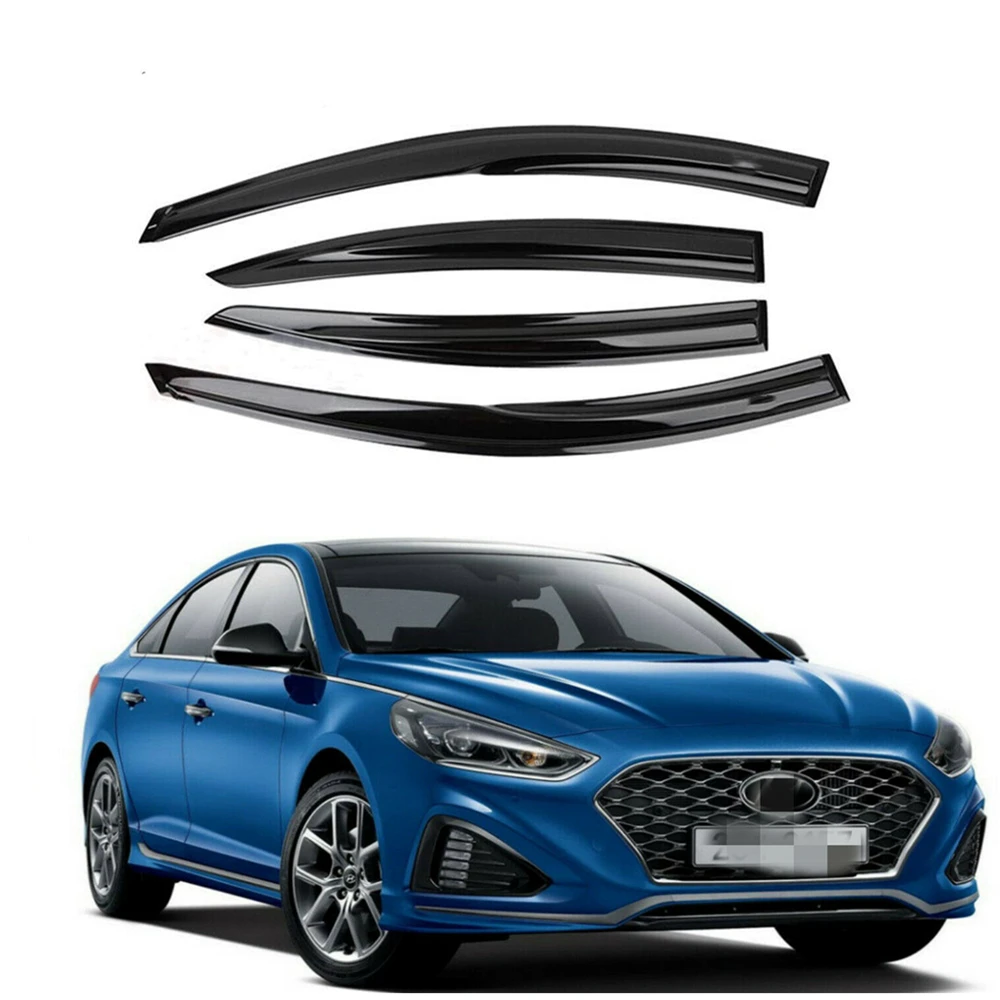 For Hyundai Sonata 2015 2016 2017 2018 2019 Window Visor Rain Guard Weather Shield Wind Deflector Slim Awning Shelter Raincoats |