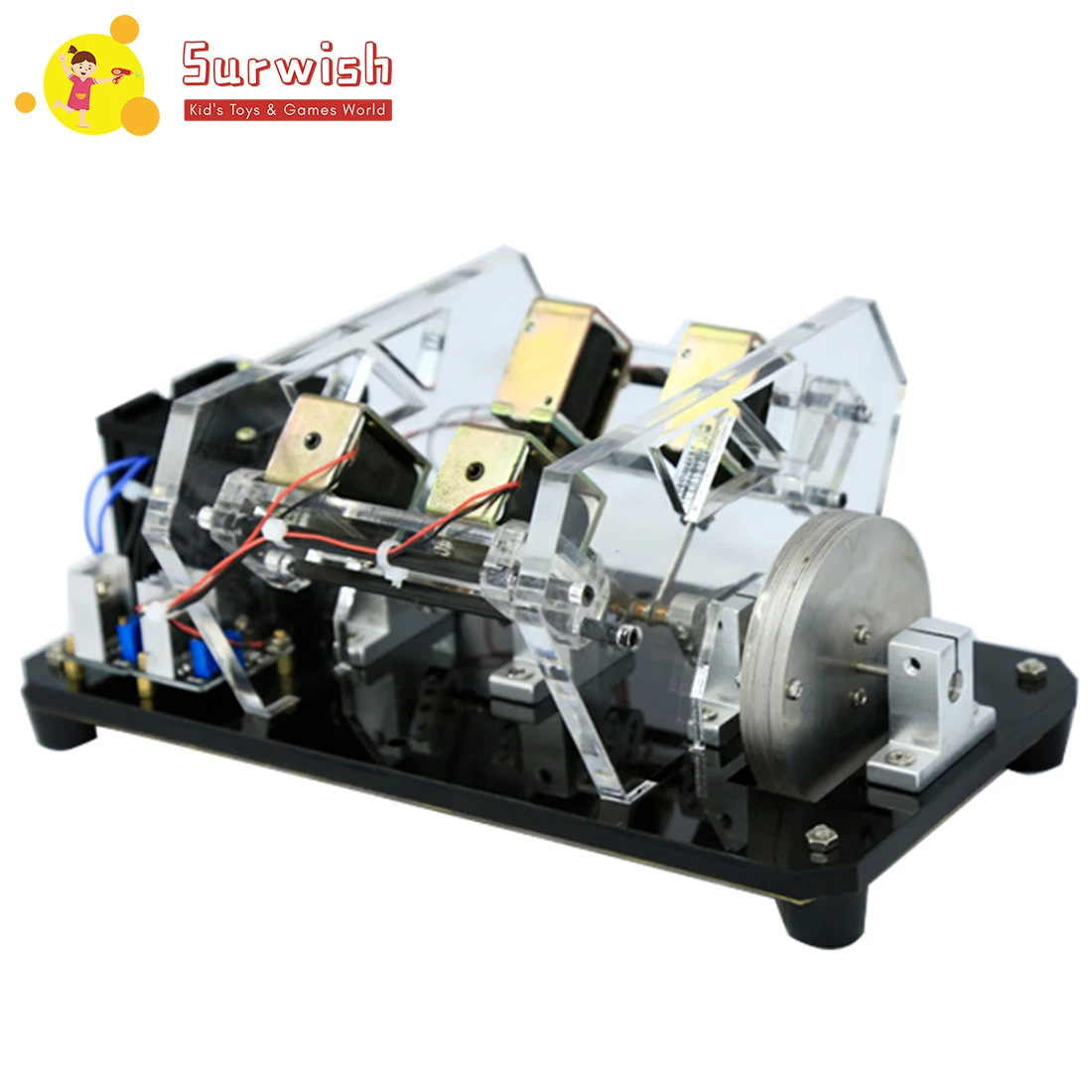 

Free Shipping 4 Coils High Power Electromagnet Engine Model Physical Experiment Motor