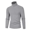Mens Sweater Turtleneck Pullovers Korean Fashion Computer Knitted Sweater Men Black White Turtleneck Sweater Men Solid Pullovers 4