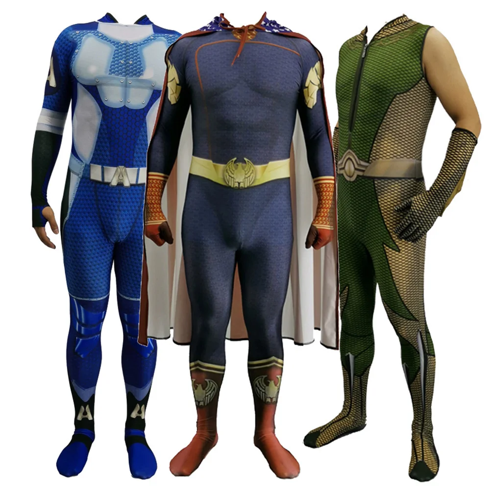 

The Boys Cosplay Costume for Adults Kids Halloween Homelander A-Train The Deep Jumpsuits Carnival Party Tights Role Playing