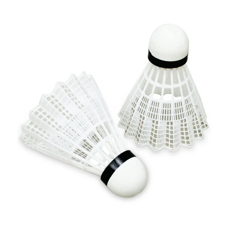 NEW-6pcs тонкий спортивный мягкий пластиковый Волан для бадминтона белый
