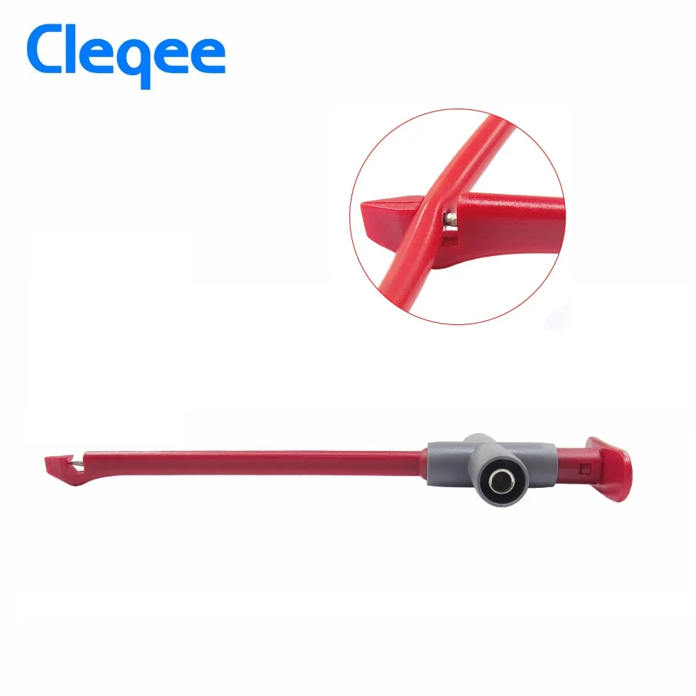 Cleqee P5010 2 шт. пробник для прокола Авто Ремонт мультиметр тестовый Зажим Автомобильный тестовый инструмент пружинный может подключаться к 4 мм штекер типа "банан"