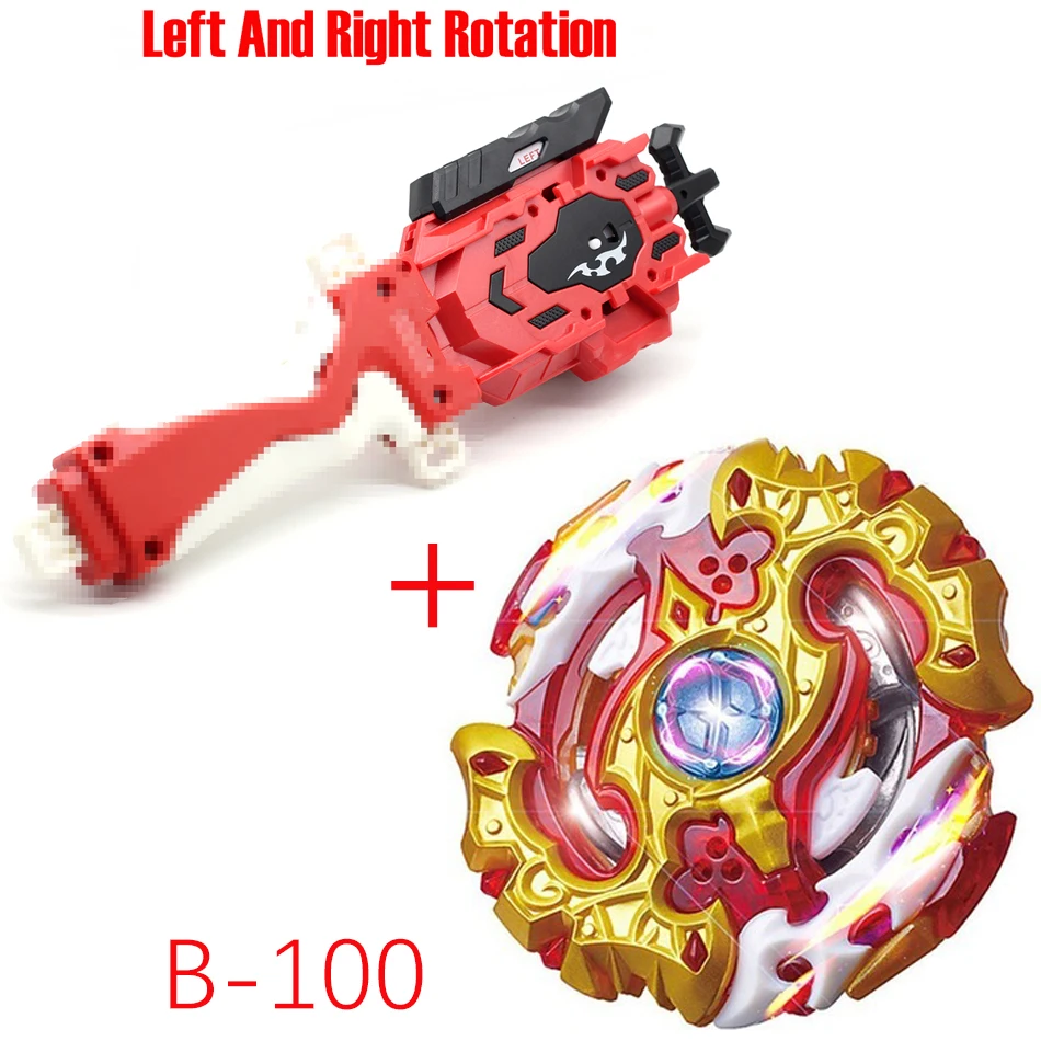 Новейшая модель; Beyblade Burst ToysB-145 B-144 B-143 B-140 с пусковым устройством и коробчатый отвал Металл Fusion Бог Прядильный механизм бей лезвия игрушка - Цвет: B-100