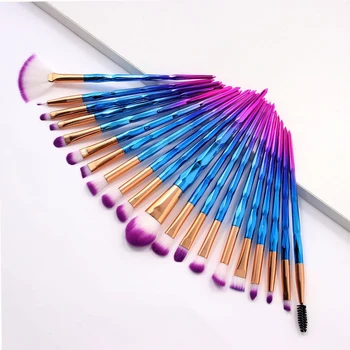 

20Pcs Diamond Makeup Brushes Set Powder Foundation Blush Blending Eye shadow Lip Cosmetic Beauty Make Up Brush