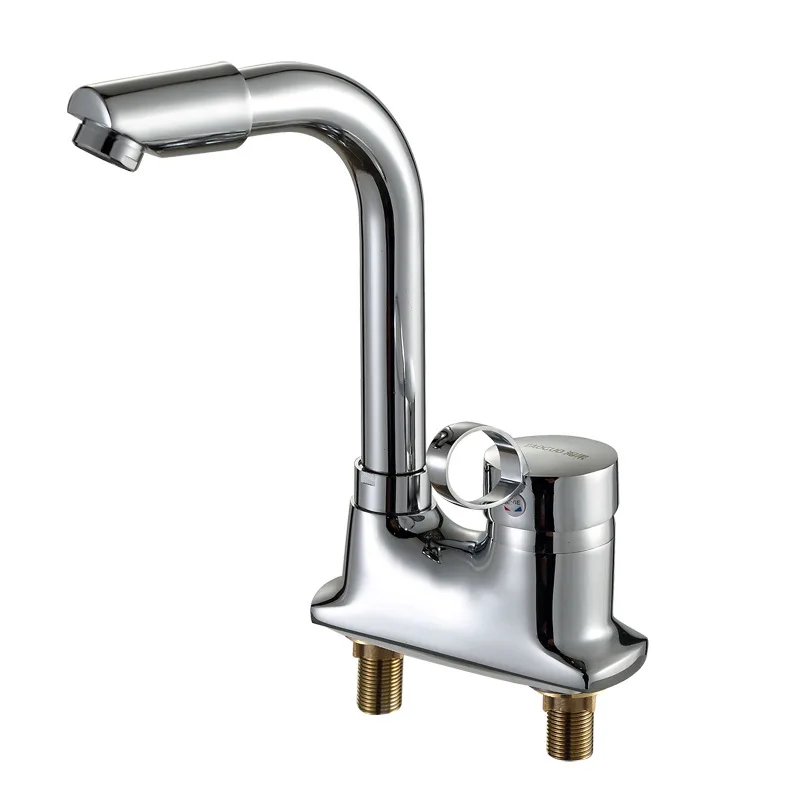 

Manufacturers Direct Selling Diplopore Basin Mixing Valve Duplex 3-hole Wash Basin Hot And Cold Faucet Wash Basin Bivalent