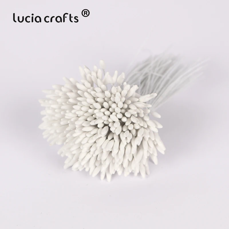 C2 White Lucia crafts 288 шт 2 мм матовый белый одна голова цветок Stamen DIY Pistil торт Декор Ремесло C1201 - Цвет: C2 White