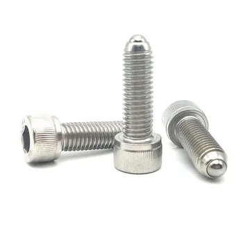 

2pcs M5 Allen bead positioning screws knurled cylindrical type ball plunger headless spring beads screw 15mm-40mm length