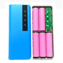 5*18650 Внешний аккумулятор корпус чехол Зарядное устройство Коробка для телефона внешний зарядное устройство корпус DIY комплект со светодиодный светильник зарядка цифровой дисплей