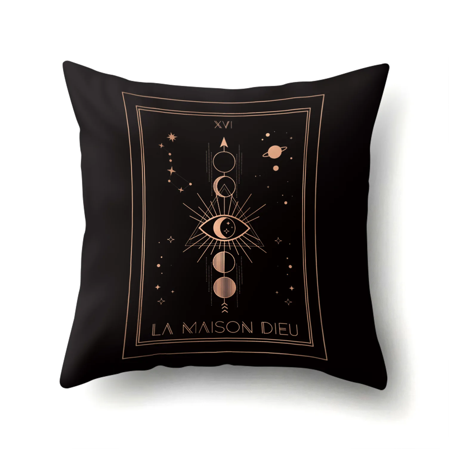 Таро черный Чехол на подушку Home Decor солнце и луна таинственный подушка для дивана Спальня декоративная наволочка 45x45 см - Цвет: 3