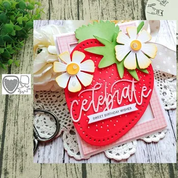 

Christmas strawberry METAL CUTTING DIES Stencil Scrapbooking Photo Album Card Paper Embossing Craft DIY