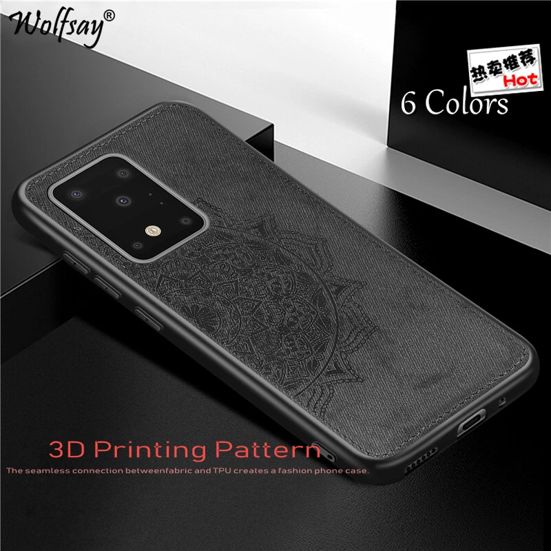

Cotton Fabric Case For Samsung Galaxy S20 Ultra Case Cloth Magnetic Silicone Bumper Case For Samsung S20 Ultra Cover S20 Ultra
