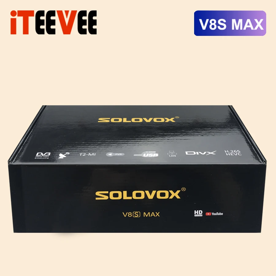 3 шт. цифровой спутниковый ресивер Solovox V8S MAX выход AV HD с USB Wi Fi веб ТВ Biss ключ Youporn CCCAMD