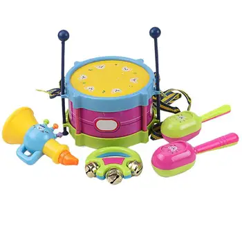 

5pcs/Set Children Drum Trumpet Toys Excellent ABS Plastics Prolonged Durable Music Percussion Instrument Band Kit