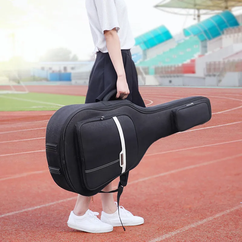 2021 New Universal 36 39 41 inch Guitar Case Acoustic Guitar Double Straps Padded Guitar Soft Bag Waterproof Backpack for Men