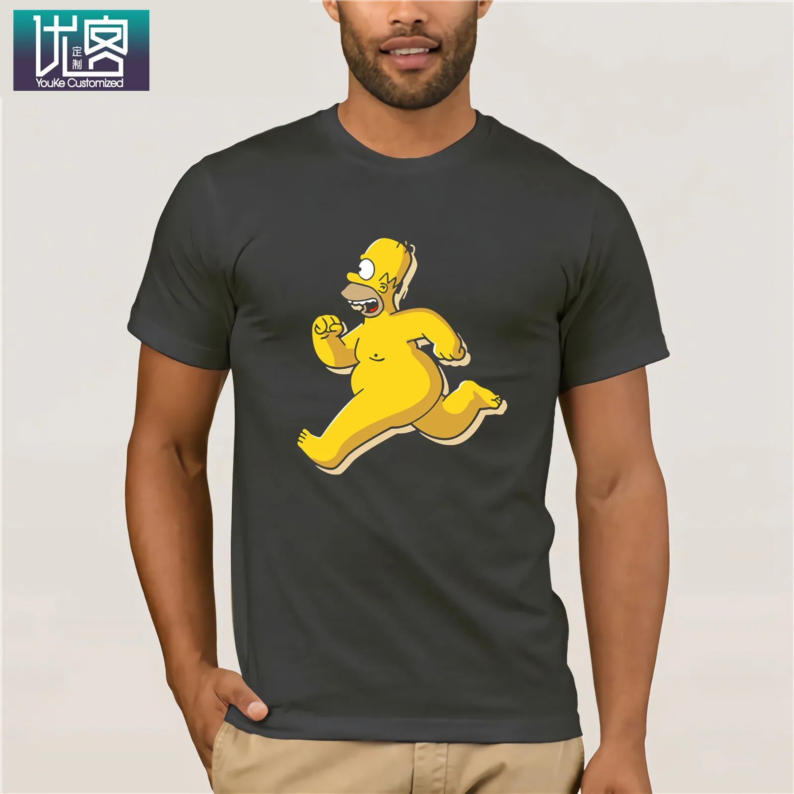 Футболка с Бартом симпсоном-Гомером симпсоном, популярная футболка, футболка с круглым вырезом, хлопок, футболка с юмором, Винтажная футболка с круглым вырезом