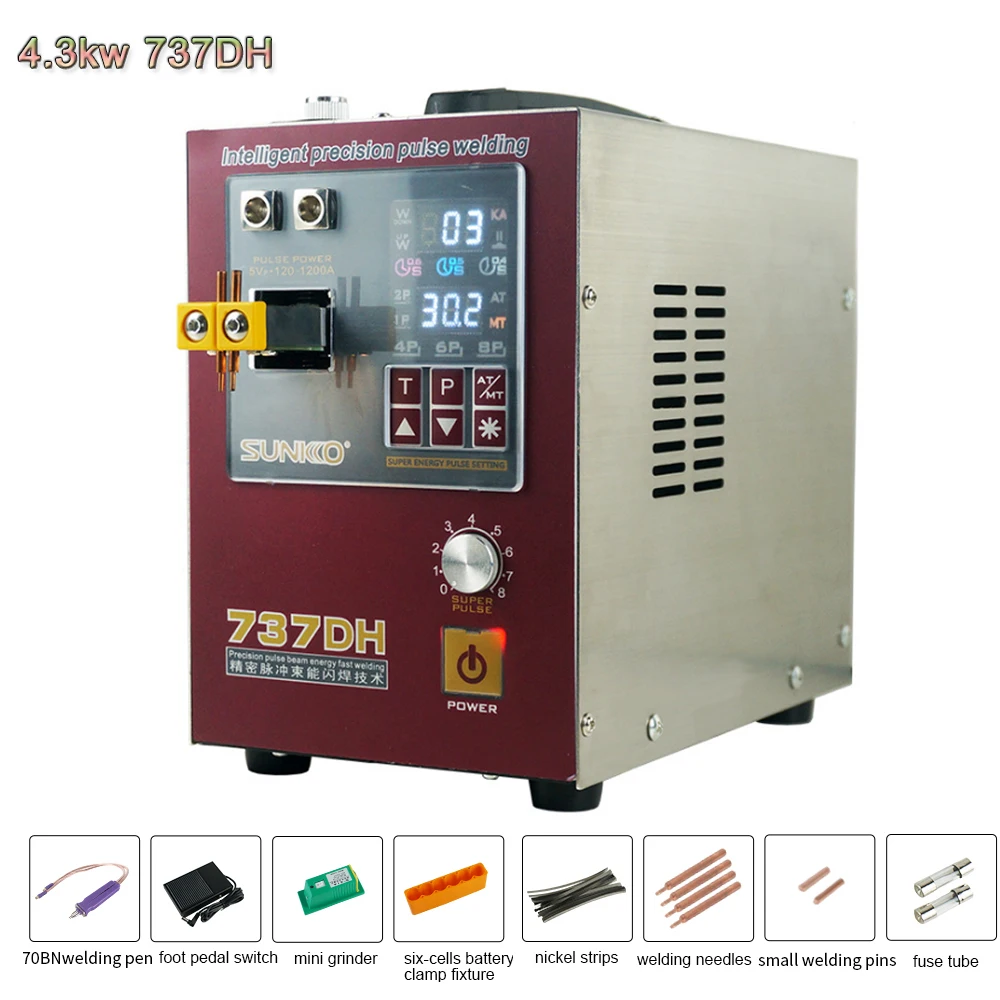 SUNKKO737DH машины для точечной сварки 4.3KW индукционной задержки сенсорный сварочный