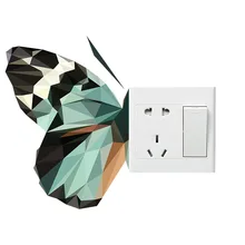 Стиль Маленькая прозрачная мода спальня гостиная переключатель украшения стены цвет бабочки передвижная стена из ПВХ наклейки