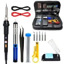 ELectric Soldering Iron Kit Adjustable Temperature Solder Welding Tools Soldering Tips Desoldering Pump Welding Hand Tools Set