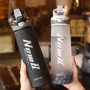 

2019 new style Fitness Sport Shaker Bottle For Water Cup High Quality Student Summer Portable Drinkware Tritan Plastic 750/600ML