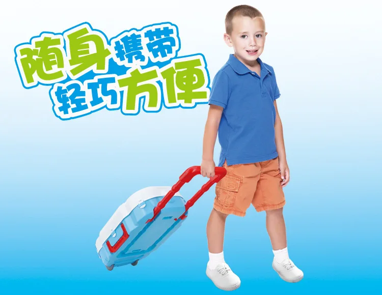 Children Large Size Children Model Play House Kitchen Toy Flexible Tableware Draw-bar Suitcase 3-in - 4000267430743