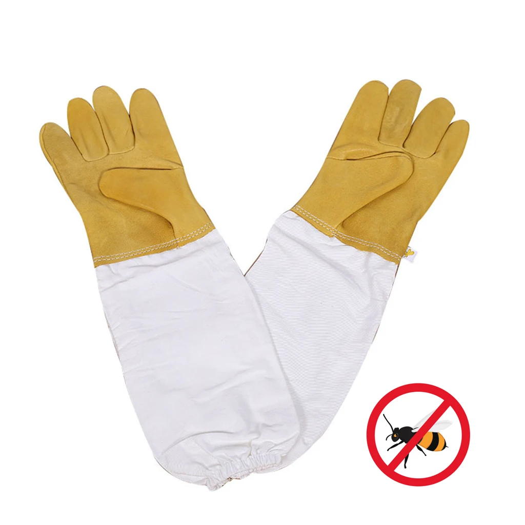 Профессиональная защита от пчел перчатки из овчины холст пчеловодства защитное оборудование для пчеловодства