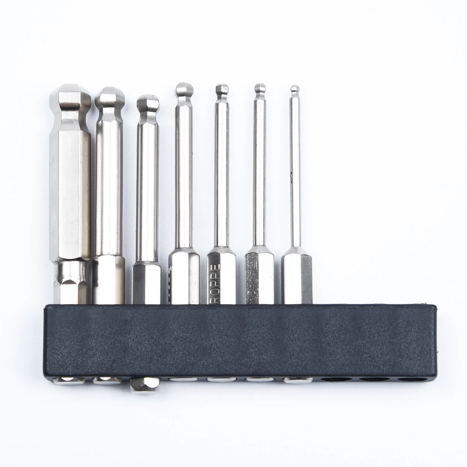 High Quality 7pcs Ball End Hex Screwdriver Bits Magnetic Metric S2 Steel Hexagon Head 65mm