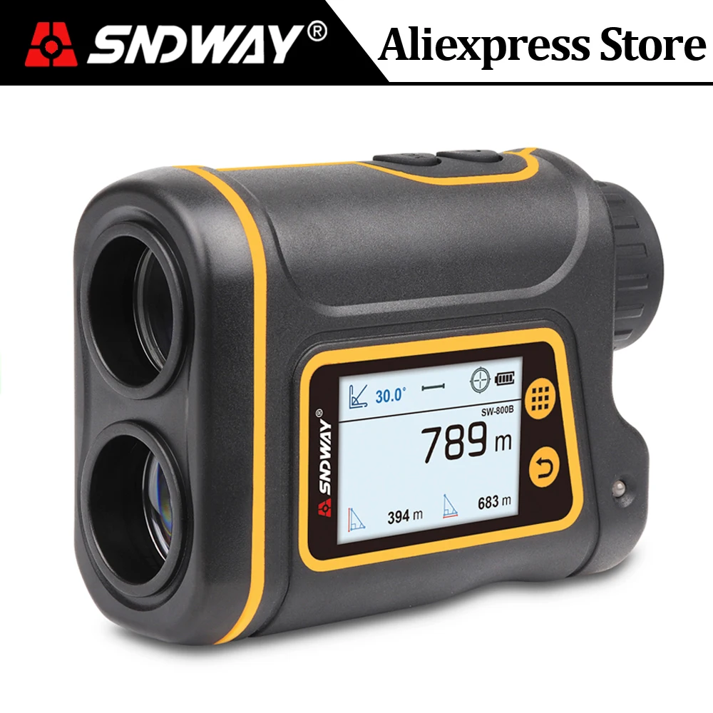 SNDWAY Telescope Range Finder Laser Distance Meter Hunting Golf Rangefinder Digital Monocular Distance Measure LCD Display Ruler