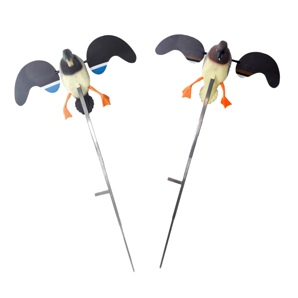 

2pcs 15'' Lifelike Hunting Shooting Mallard Drake 3D Decoy Electric Flying Duck Decoys