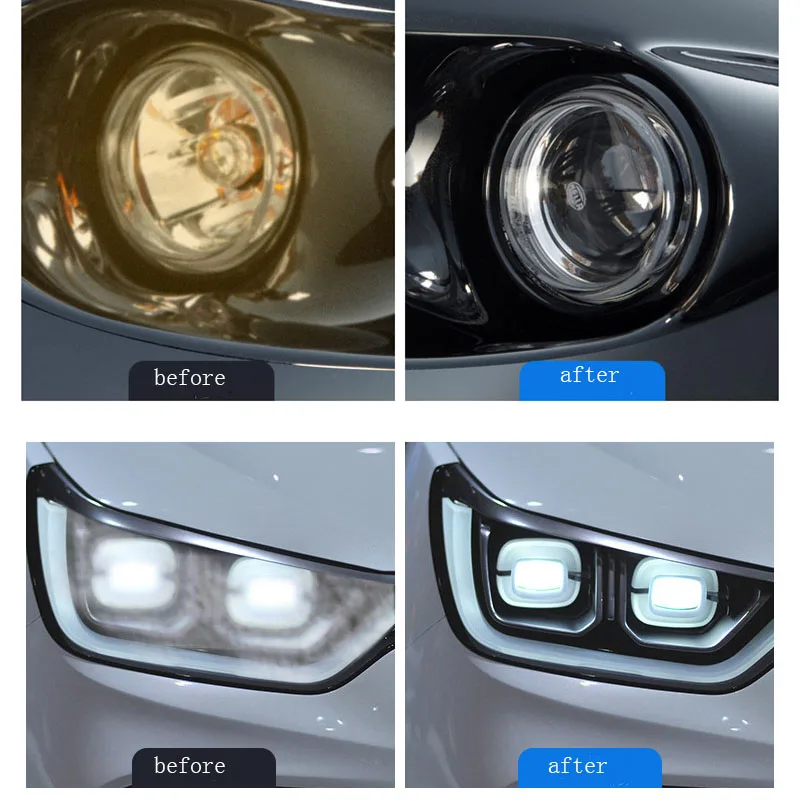 HGKJ DIY Headlight Restoration Polishing Kits Headlamp Clean Paste Systems Car Care Wash Head Lamps Brightener Refurbish Repair