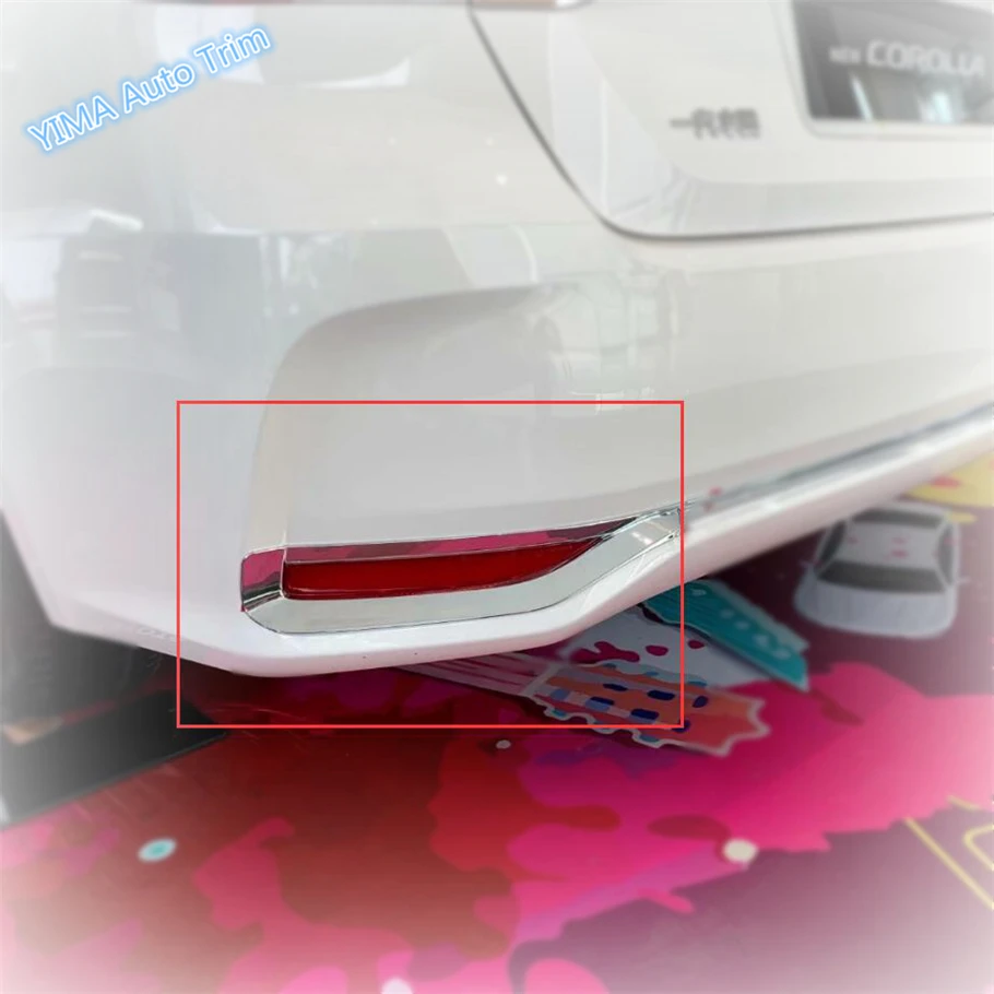 

Lapetus Auto Styling Rear Tail Trunk Fog Lights Foglight Lamp Frame Cover Trim Fit For Toyota Corolla 2019 2020 ABS Chrome Shiny