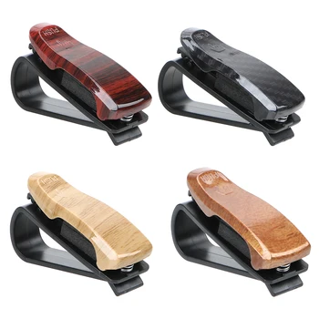 

LEEPEE Glasses Holder Auto Fastener Clip 1pc Car Vehicle Sun Visor Sunglasses Clamp Eyeglasses Holder Wood Grain Glasses Case