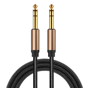 

6.5mm Jack Audio Cable Nylon Braided 6.35 Jack Male to Male Aux Cable For Guitar Mixer Amplifier Bass 6.35 mm Jack Cord