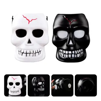 

2Pcs Skull Shape Lamp LED Lamp Luminous Light Portable Lamp For Bar