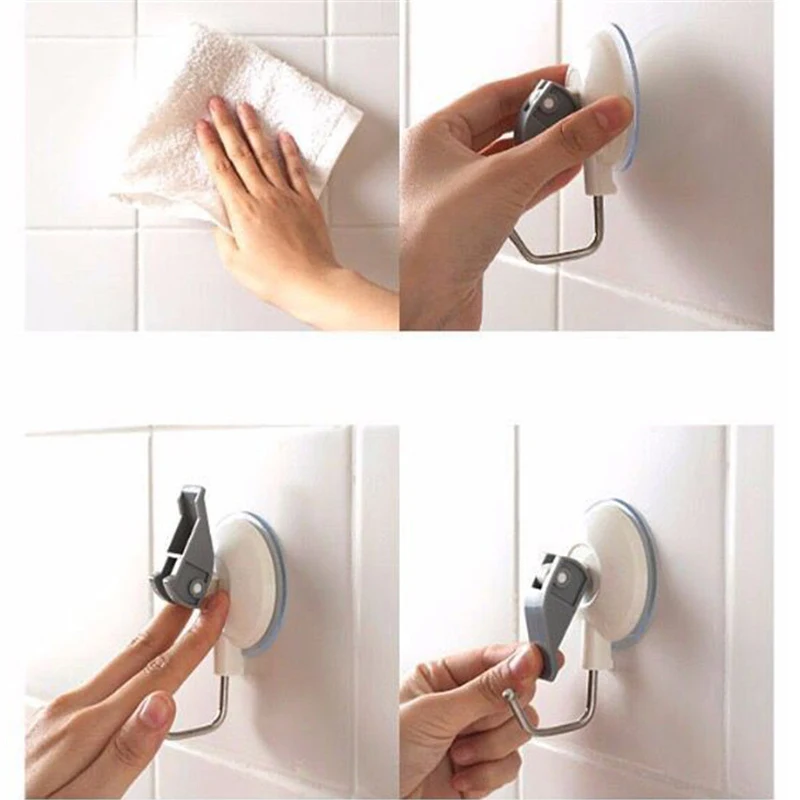 Strong Heavy Duty Adhesive Wall Hooks Powerful Vacuum Suction Cup Kitchen Bathroom Towel 2/5KG Max Payload Household | Дом и сад